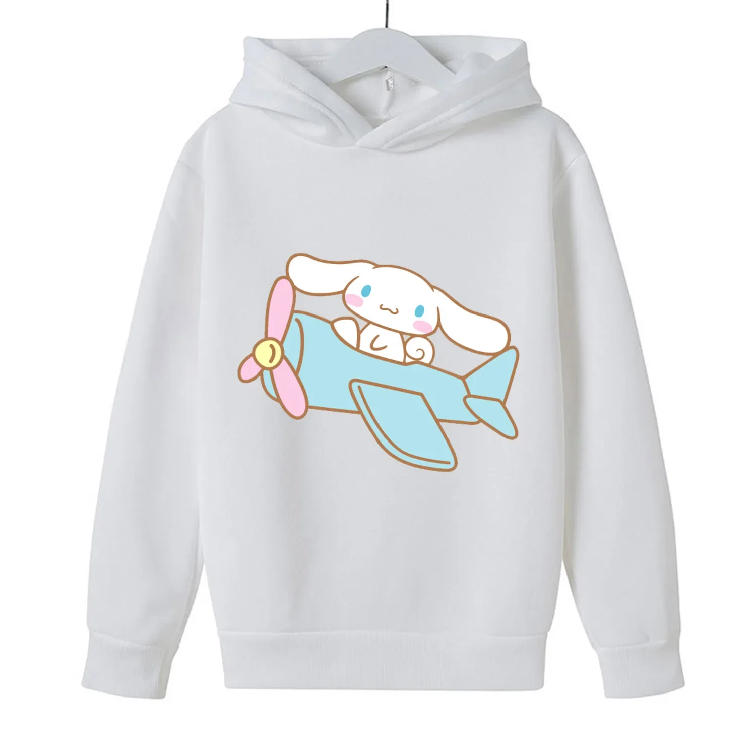 Cinnamoroll Cartoon Fleece Clothing Trendy Hoodie - Cinnamoroll Merch