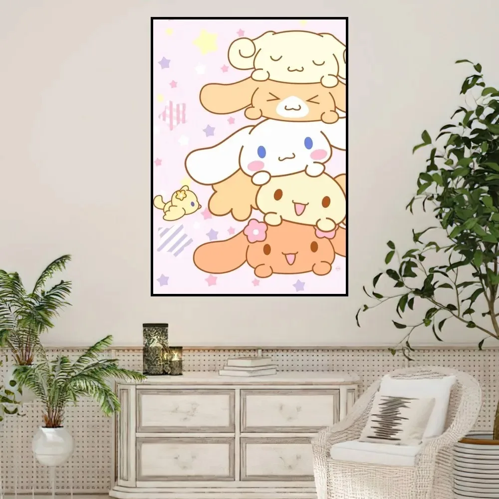 Sanrio Cute Cinnamoroll Poster Prints Softstyle Wall Art - Cinnamoroll Merch
